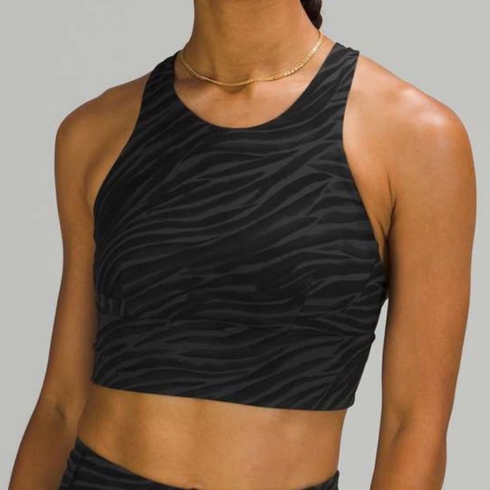 Lululemon Wunder Train Long-Line Sports Bra In Le Tigre. Size 10.